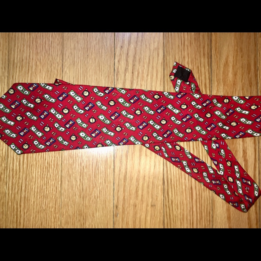 Vintage Nicole Miller Tie “Time is Money”